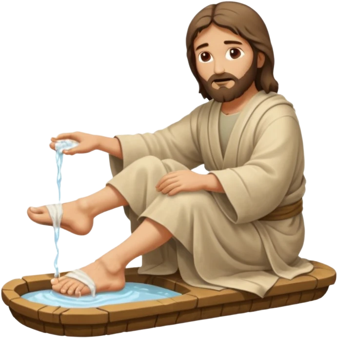 JESUS WASHING DISCIPLES FEET emoji