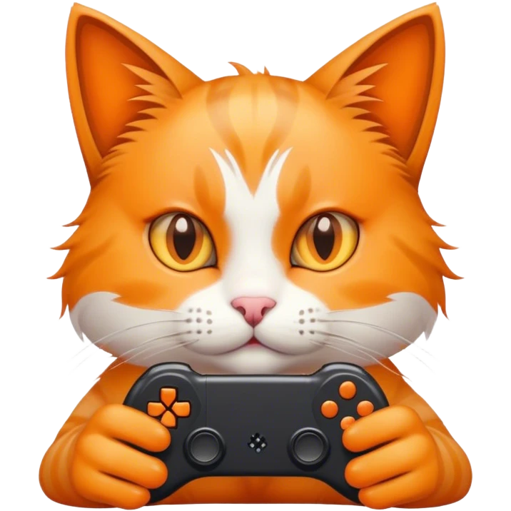 Cat play videogaming emoji