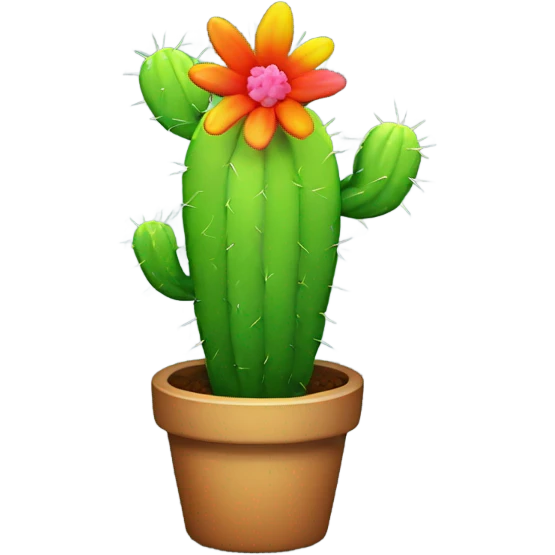 Rainbow cactus emoji