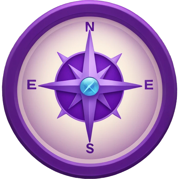 Magic purple compass emoji