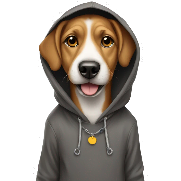 Dog Wearring a hoodi  emoji