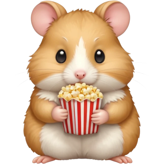 hamster holding pop corn emoji