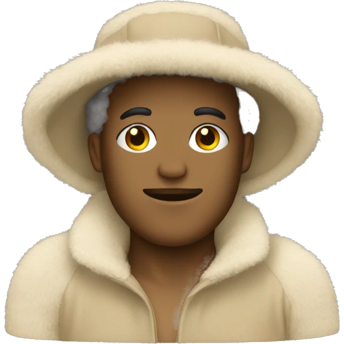 beige fluffy bucket hat emoji