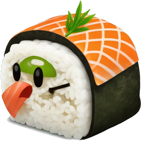 SUSHI qui mange un sushi emoji