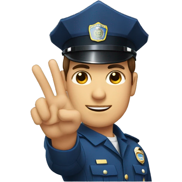 Policía con la mano extendida  emoji