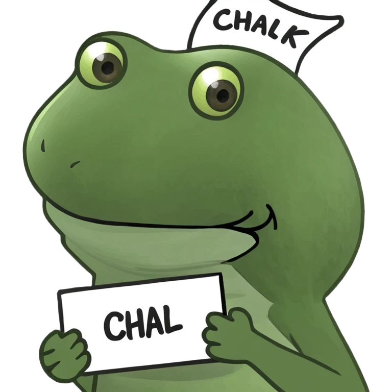 Emoji that holding up a sign saying chalk it emoji