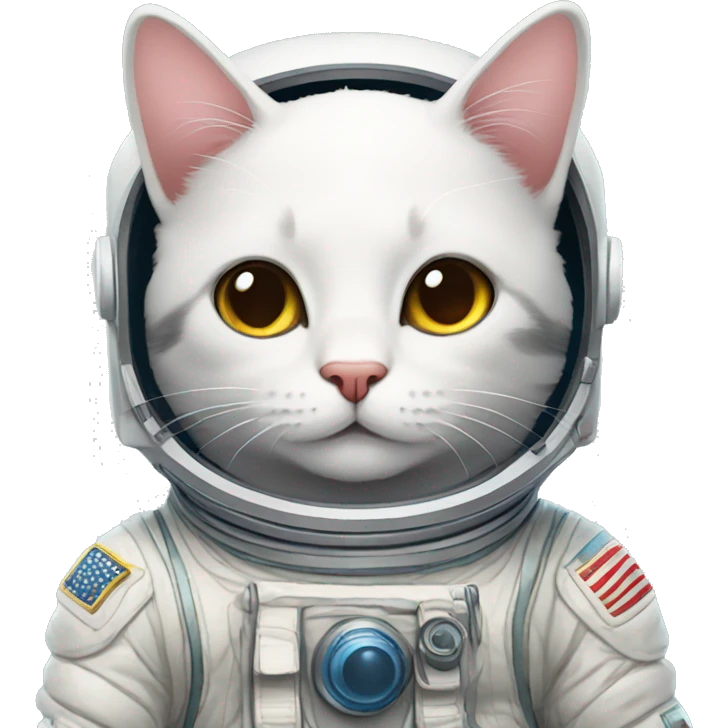 Cartoon Astronaut cat emoji