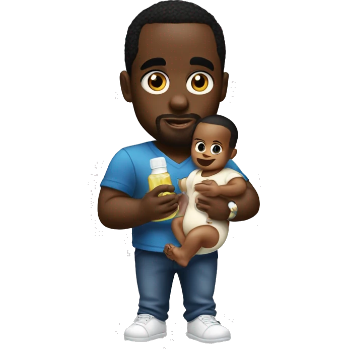 p diddy holding baby oil  emoji