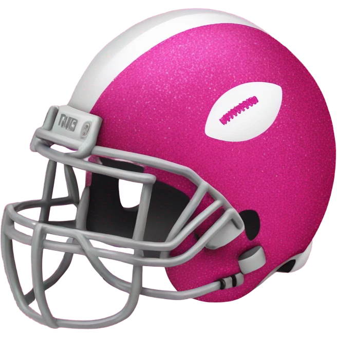 Hot pink glitter football with glitter  emoji