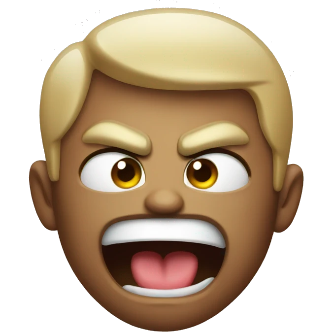 Angry with tongue out emoji