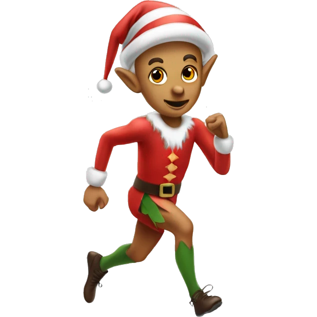 skipping sprint elf emoji