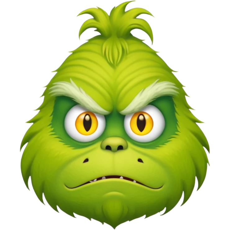 Grinch like monster emoji