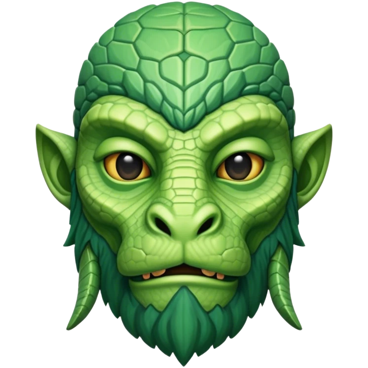 annunaki reptilian head with beard emoji