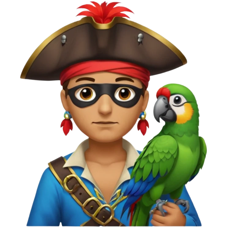 pirate and parrot emoji