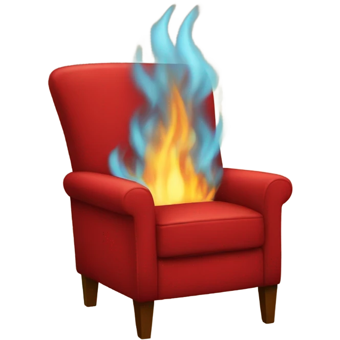 Red chair on fire  emoji