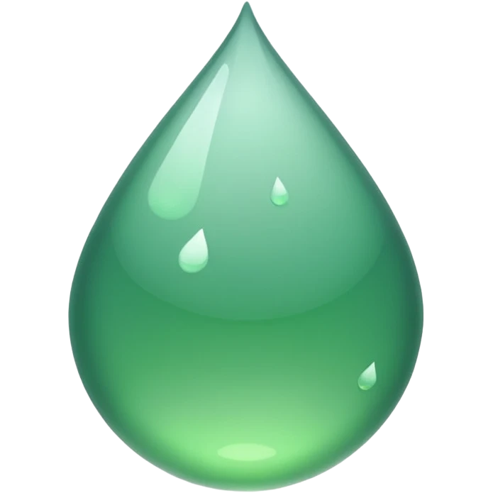 Gota de agua de color verde emoji