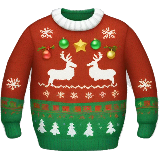 Christmas sweater with ornament  emoji