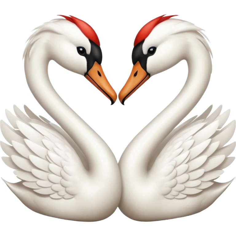 Two swan kissing emoji emoji