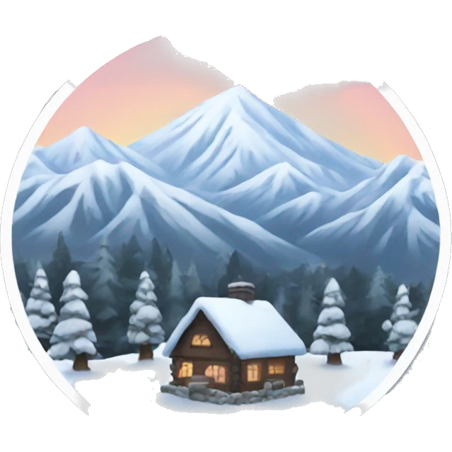 Aesthetic winter sticker emoji