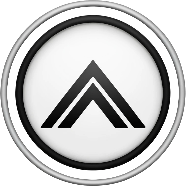 Halka içerisinde ters duran V harfi  emoji