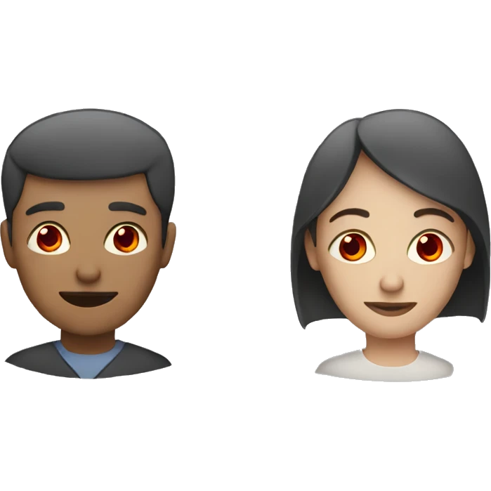 Two high people with red eyes emoji