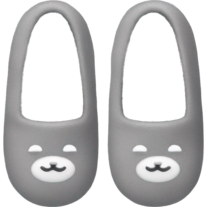 cute gray slippers emoji