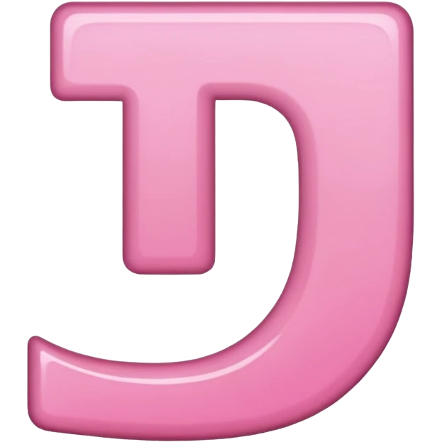 Lettre J de couleur rose emoji