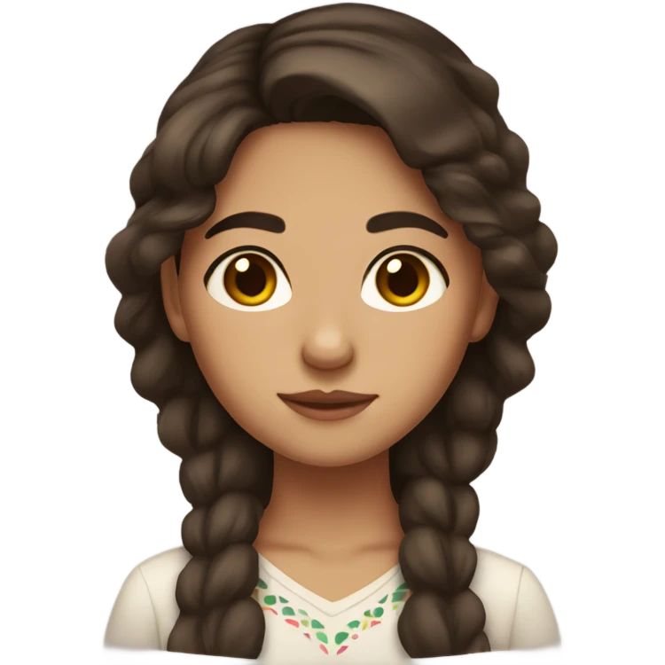 Mexican girl with darker brown hair brown eyes and freckles emoji
