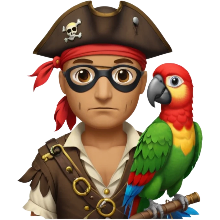 pirate and parrot emoji
