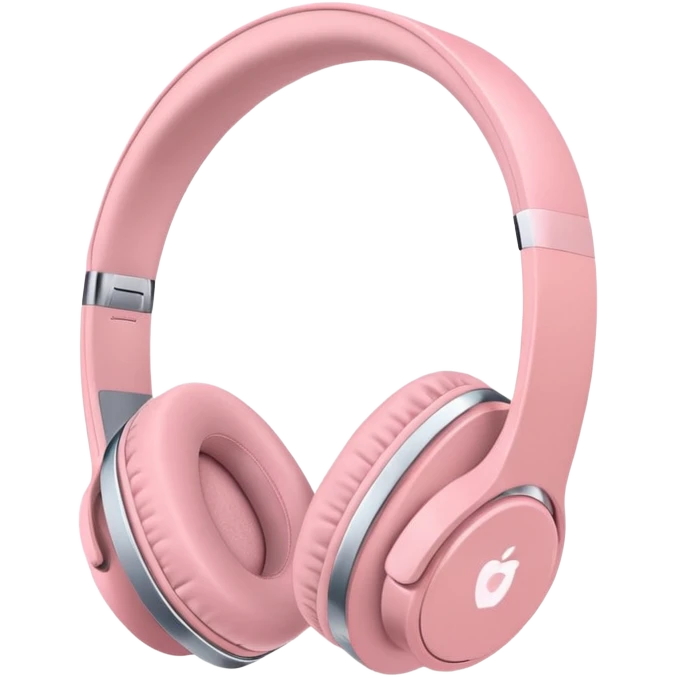 Casque bluetooth Apple rose pastel emoji