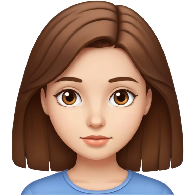 Pretty brown haired girl  emoji