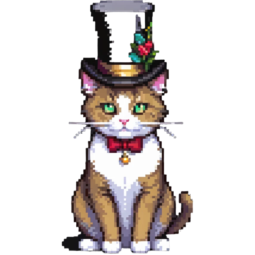 cat with a tophat emoji