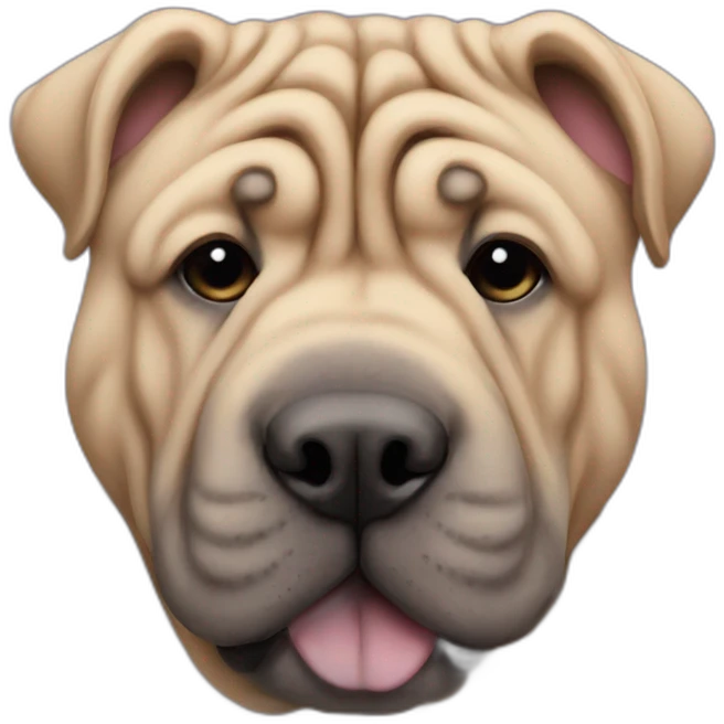 Sharpei lilac emoji