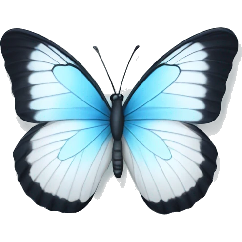 Light blue and white butterfly emoji