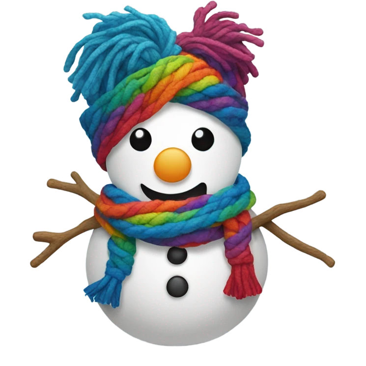 Snowman with dreadlocks  emoji