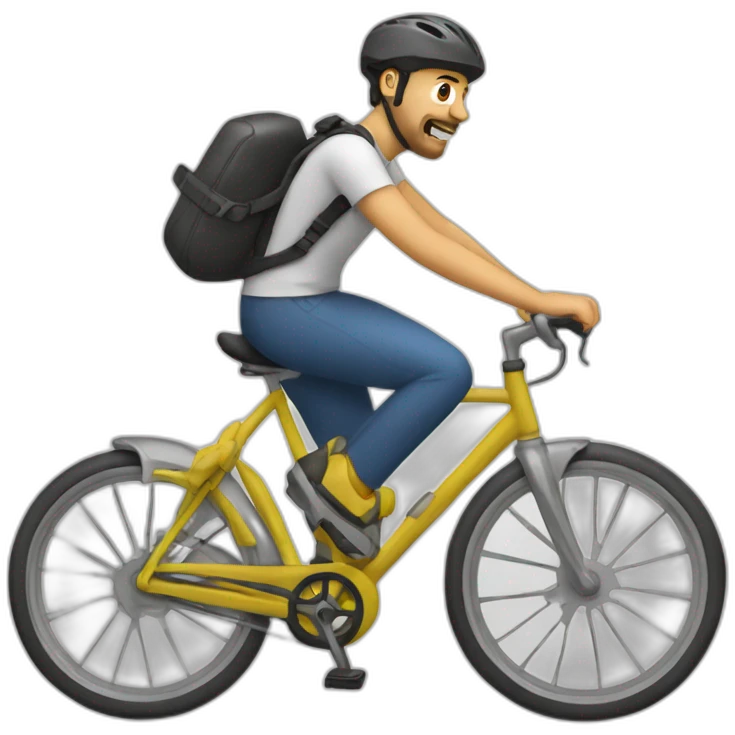 chat qui pédale un velo emoji