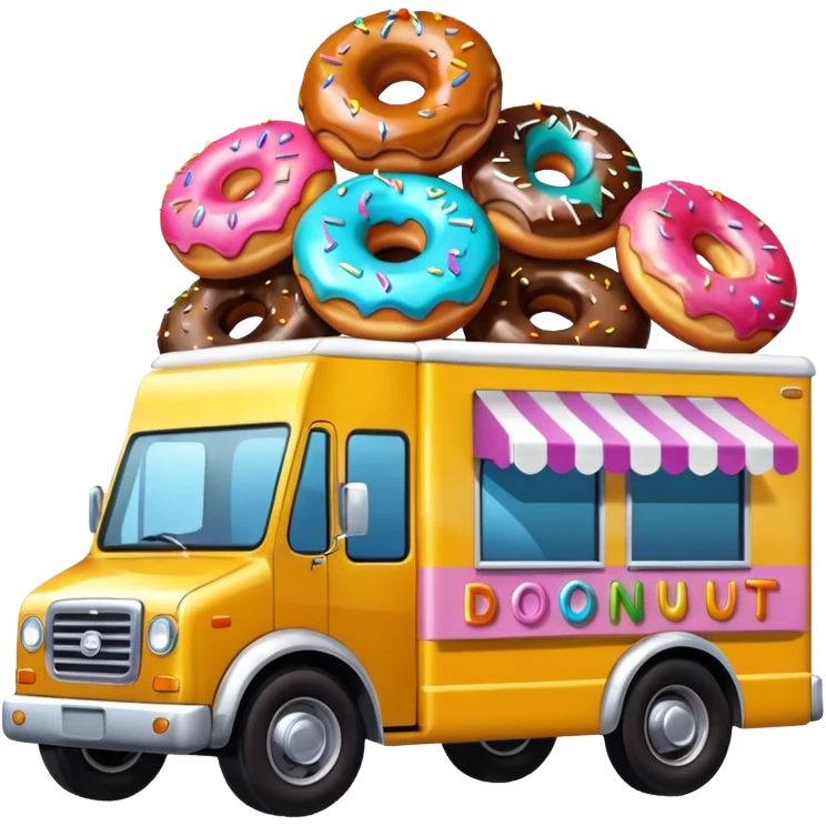 extravagant donut truck emoji