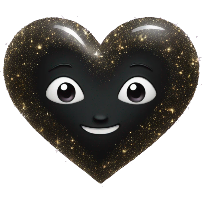 Black heart with sparkles  emoji