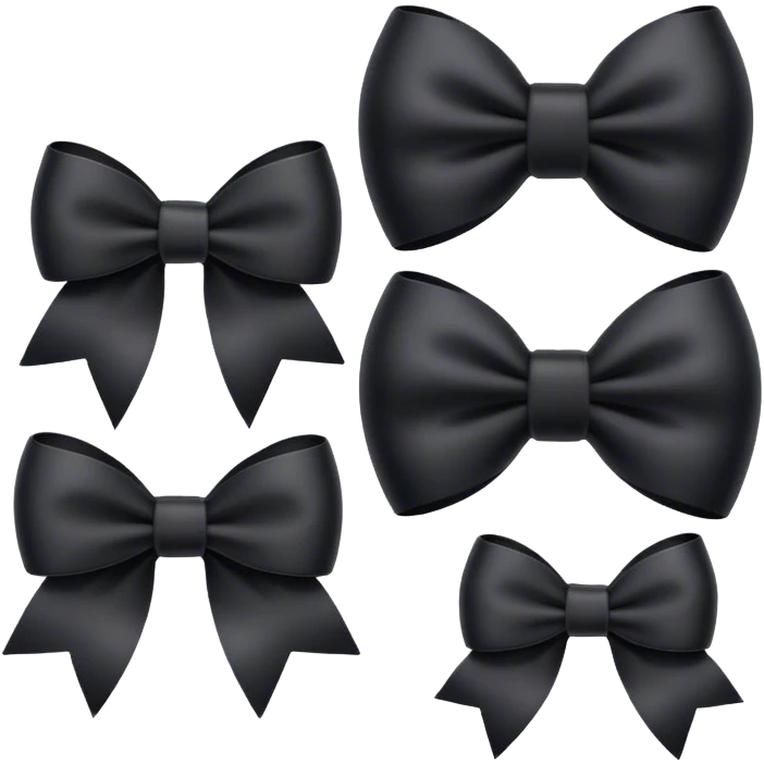 Black bows emoji