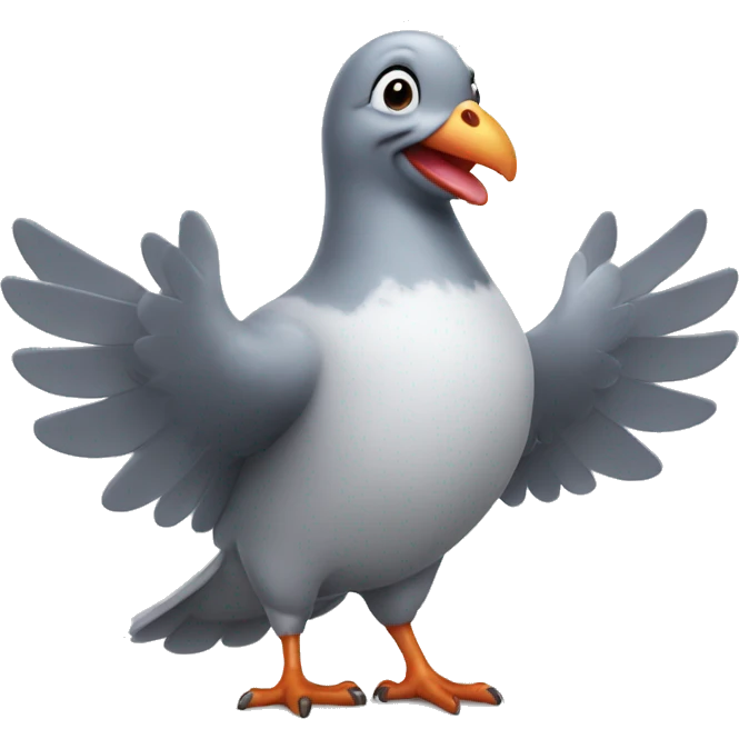 happy pigeon giving thumbs up emoji