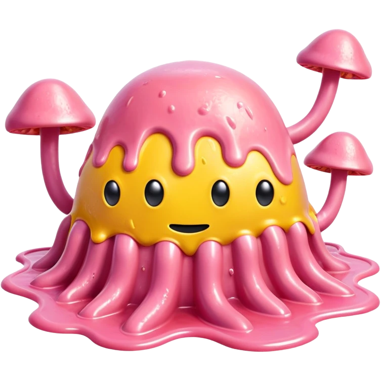 surreal melting SPAM alien landscape emoji