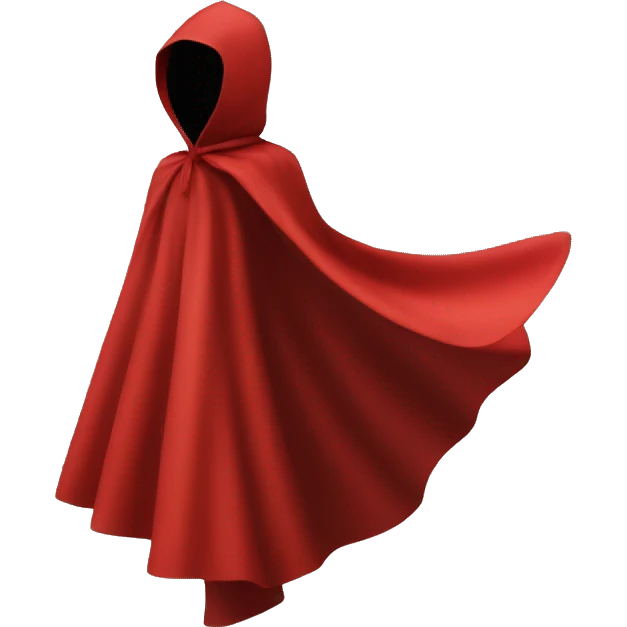 faceless mannequin flying red cape without hood emoji