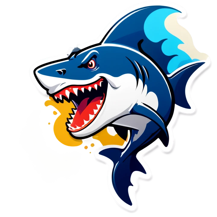 Shark mixed with a rooster emoji