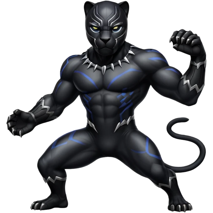 A black panther emoji