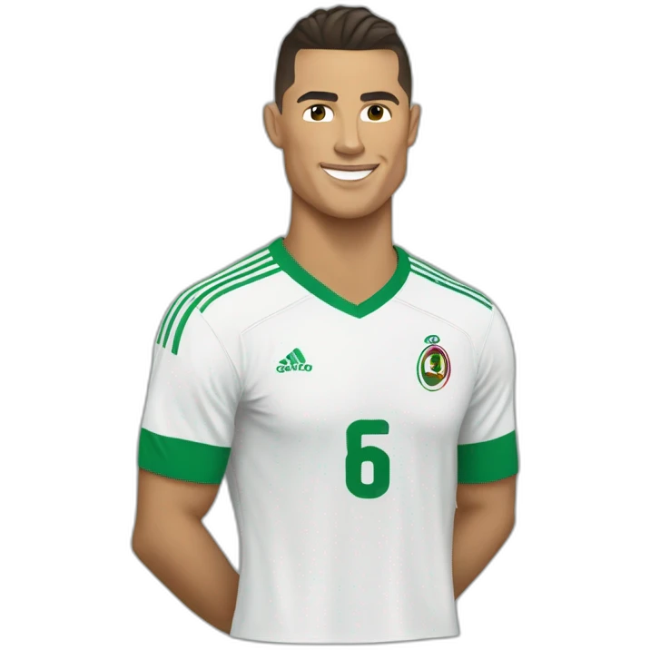 Ronaldo avec un drapeau de l'algerie emoji