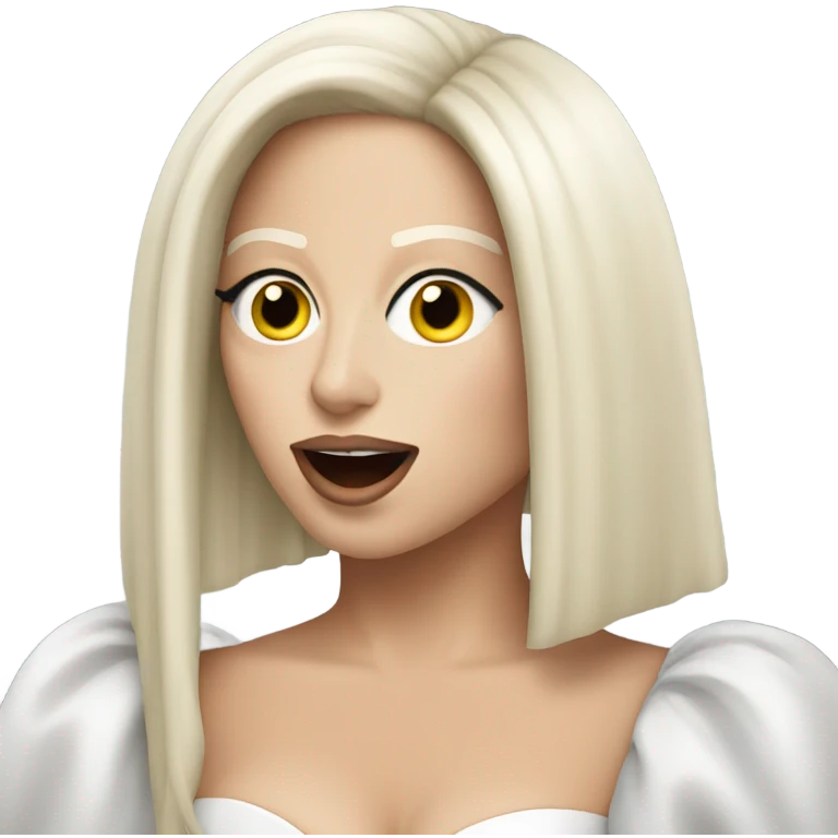 Lady Gaga singing emoji