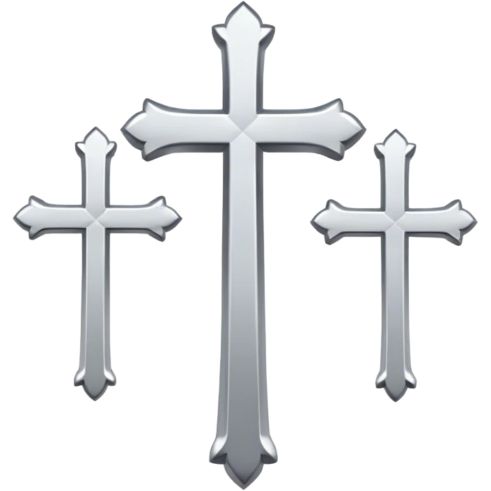 3 silver crosses emoji