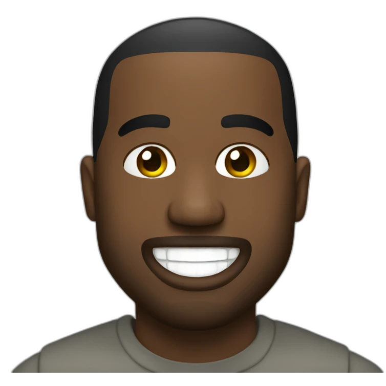 kanye west smiling emoji