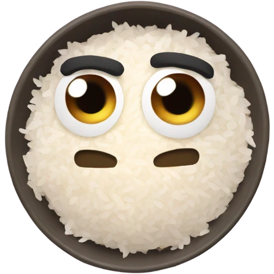 bowl of rice with eyes in discord style emoji