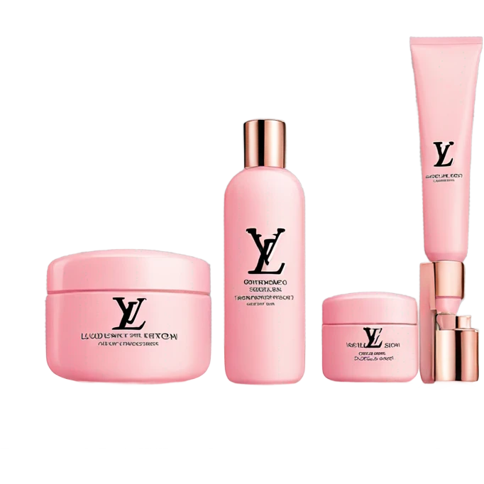 louis vuitton pink skincare emoji